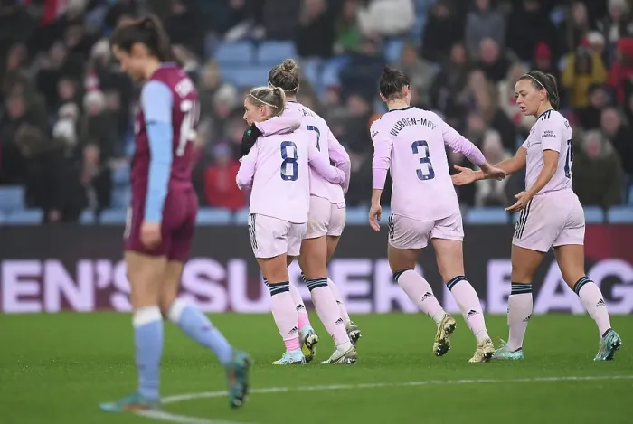 Framed Print : Jordan Nobbs Scores: Aston Villa vs. Arsenal, Barclays Women's Super League (December 2022)