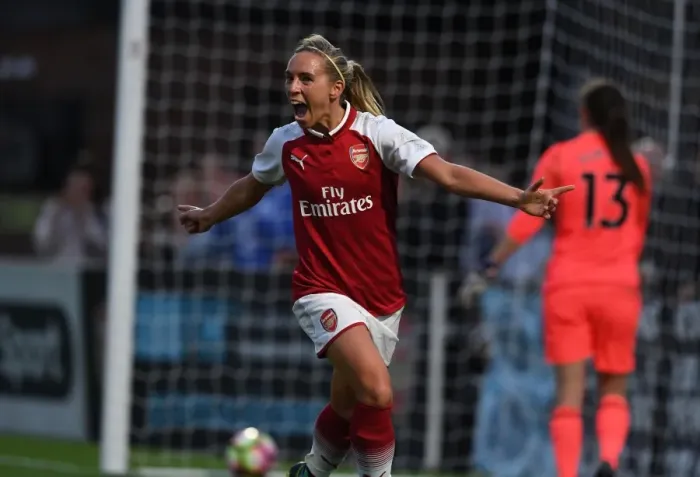 Framed Print : Jordan Nobbs Scores First Goal for Arsenal Ladies