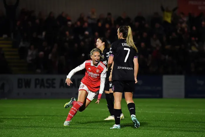 Framed Print : Jordan Nobbs Scores First Goal for Arsenal Women in 2022-23 FA WSL Match Against West Ham United Framed Print : Jordan Nobbs Scores First Goal for Arsenal Women in 2022-23 FA WSL Match Against West Ham United