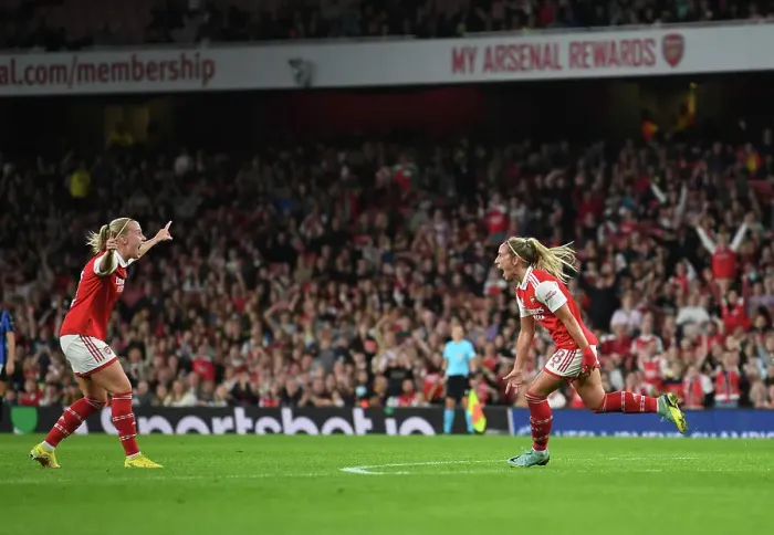 Framed Print : Jordan Nobbs Scores Historic First Goal for Arsenal Women in UEFA Champions League