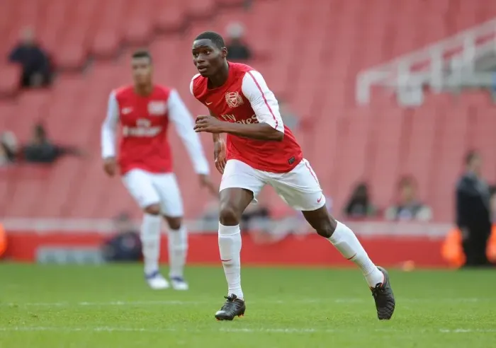 Framed Print : Jordan Wynter (Arsenal). Arsenal U18 1: 0 Chelsea U18. Friendly Match. Emirates Stadium, 23  /  10  /  11
