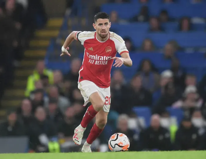 Framed Print : Jorginho: In Action for Arsenal vs. Chelsea, Premier League 2023-24 Framed Print : Jorginho: In Action for Arsenal vs. Chelsea, Premier League 2023-24
