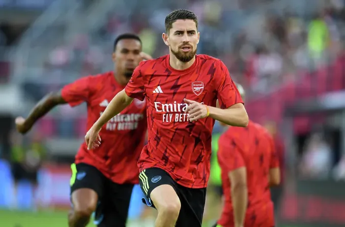 Framed Print : Jorginho Gears Up: Arsenal FC vs MLS All-Stars, 2023