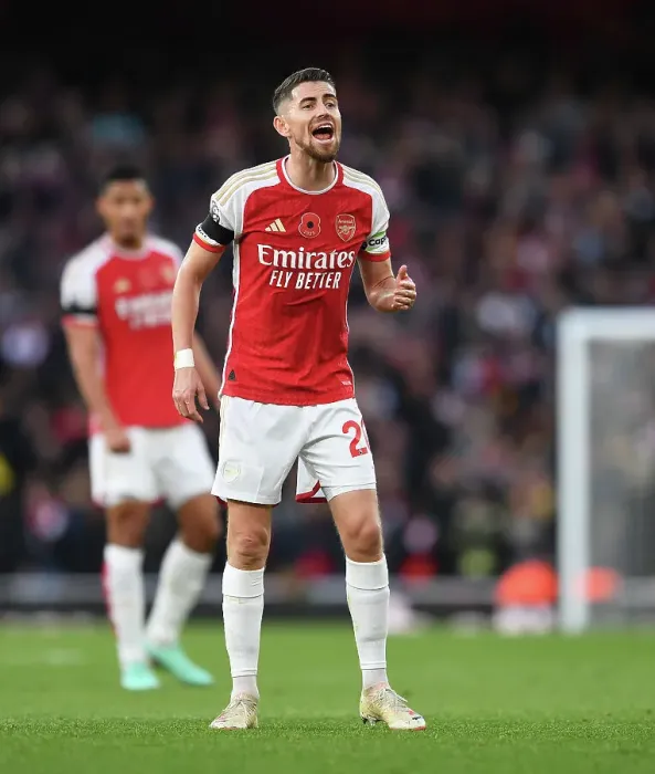 Framed Print : Jorginho Shines: Arsenal's Midfield Maestro in Action vs Burnley, 2023-24 Premier League Framed Print : Jorginho Shines: Arsenal's Midfield Maestro in Action vs Burnley, 2023-24 Premier League