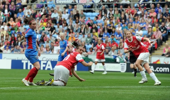 Framed Print : Julie Fleeting scores Arsenals 2nd goal. Arsenal Ladies 2: 0 Bristol Academy Framed Print : Julie Fleeting scores Arsenals 2nd goal. Arsenal Ladies 2: 0 Bristol Academy