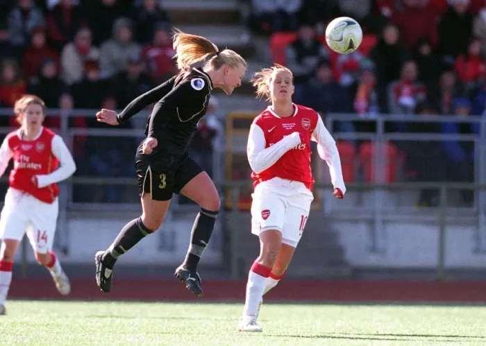 Framed Print : Julie Fleeting's Brilliant Performance Leads Arsenal to UEFA Cup Victory over Umea IK Framed Print : Julie Fleeting's Brilliant Performance Leads Arsenal to UEFA Cup Victory over Umea IK