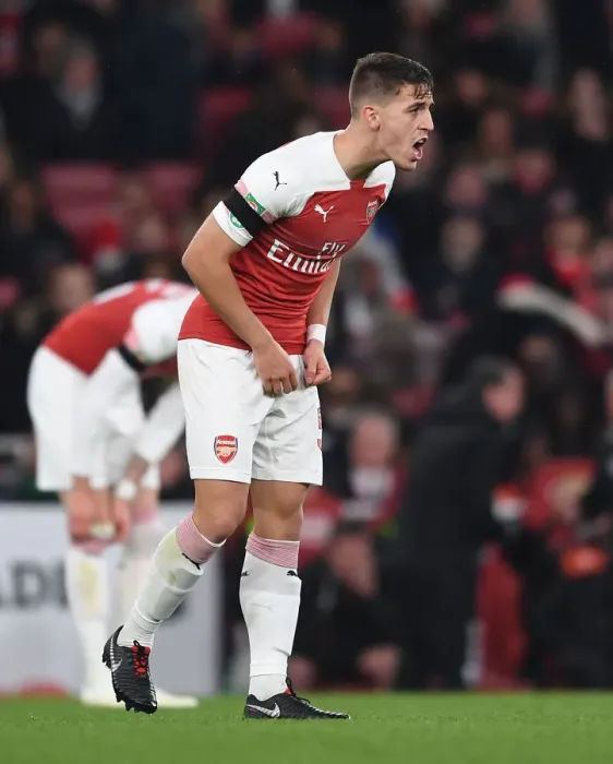 Framed Print : Julio Pleguezuelo in Action: Arsenal vs Blackpool, Carabao Cup 2018-19 Framed Print : Julio Pleguezuelo in Action: Arsenal vs Blackpool, Carabao Cup 2018-19