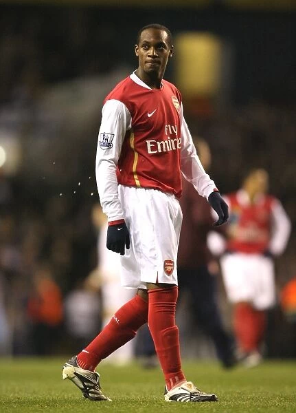 Justin Hoyte Suffers in Arsenal's 5:1 Defeat at White Hart Lane - Carling Cup Semi-Final, 2008