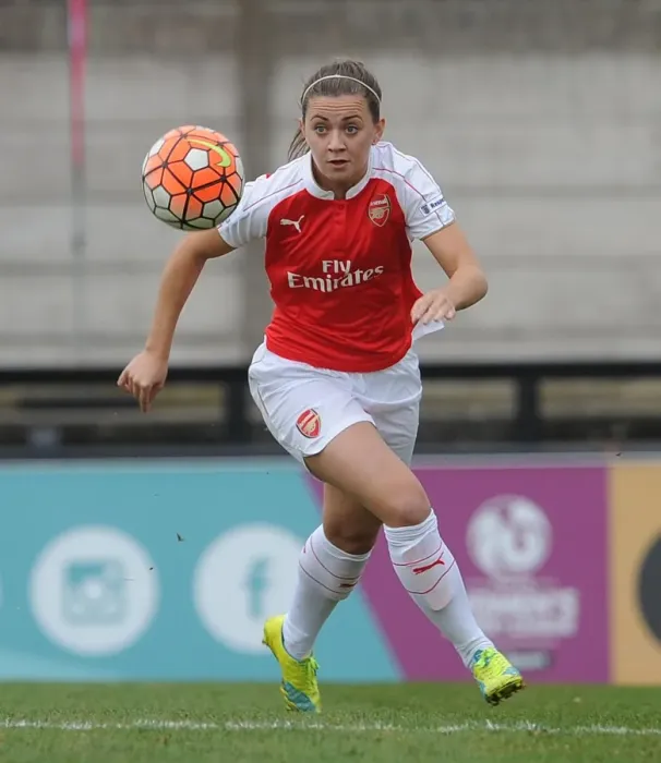 Framed Print : Katie McCabe (Arsenal Ladies). Arsenal Ladies 2: 2 Notts County Ladies