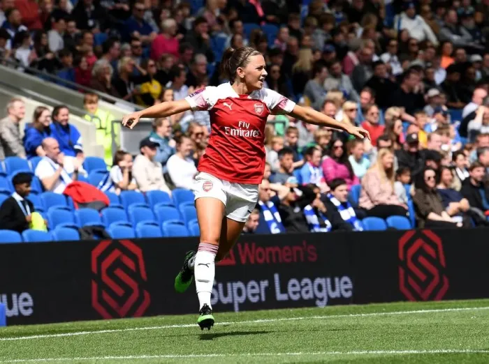 Framed Print : Katie McCabe Scores Arsenal's Second Goal in FA WSL Match Framed Print : Katie McCabe Scores Arsenal's Second Goal in FA WSL Match