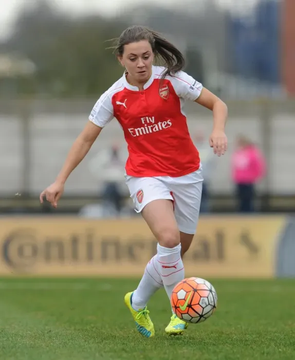 Framed Print : Katie McCabe Scores the Decisive Penalty: Arsenal Ladies Reach FA Cup Semifinals