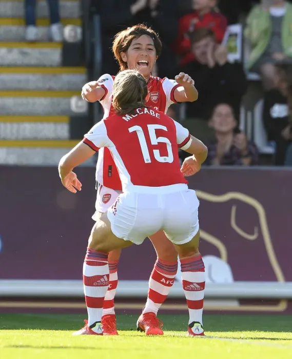 Framed Print : Katie McCabe Scores First Goal for Arsenal in 2021-22 FA WSL Match Against Everton Framed Print : Katie McCabe Scores First Goal for Arsenal in 2021-22 FA WSL Match Against Everton