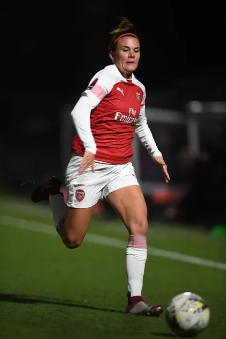 Framed Print : Katrine Veje in Action: Arsenal Women vs Birmingham City Women, FA WSL Continental Tyres Cup Framed Print : Katrine Veje in Action: Arsenal Women vs Birmingham City Women, FA WSL Continental Tyres Cup