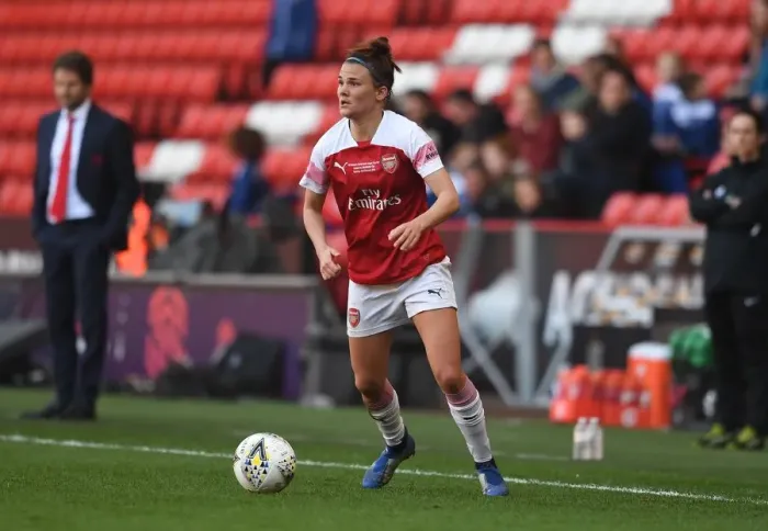 Framed Print : Katrine Veje (Arsenal). Arsenal Women 0:0 Manchester City Women Framed Print : Katrine Veje (Arsenal). Arsenal Women 0:0 Manchester City Women