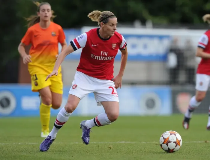Framed Print : Kelly Smith in Action: Arsenal Ladies vs. Barcelona - UEFA Women's Champions League 2012-13 Framed Print : Kelly Smith in Action: Arsenal Ladies vs. Barcelona - UEFA Women's Champions League 2012-13