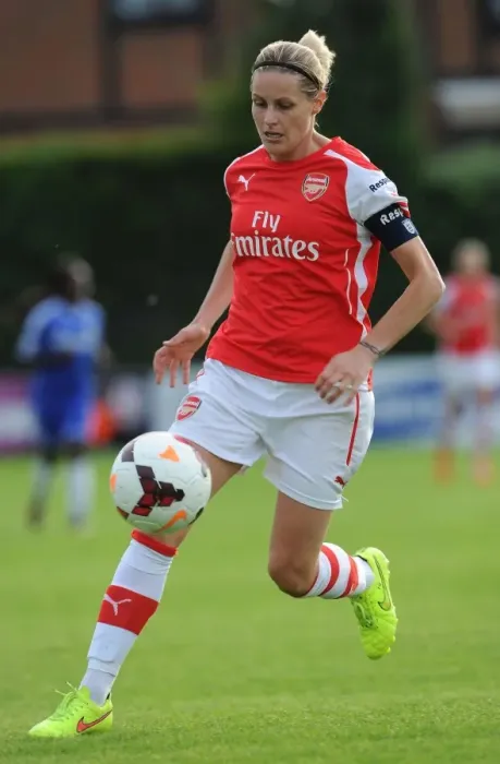 Framed Print : Kelly Smith in Action: Chelsea Ladies vs. Arsenal Ladies WSL Match, 2014