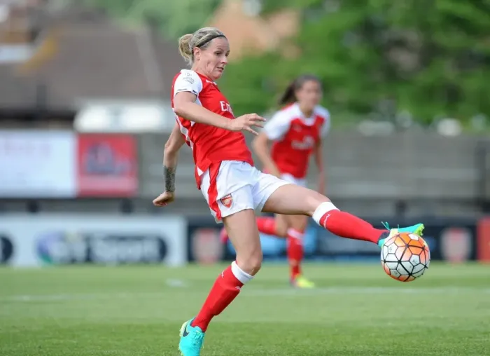 Framed Print : Kelly Smith (Arsenal Ladies). Arsenal Ladies 2: 0 Notts County