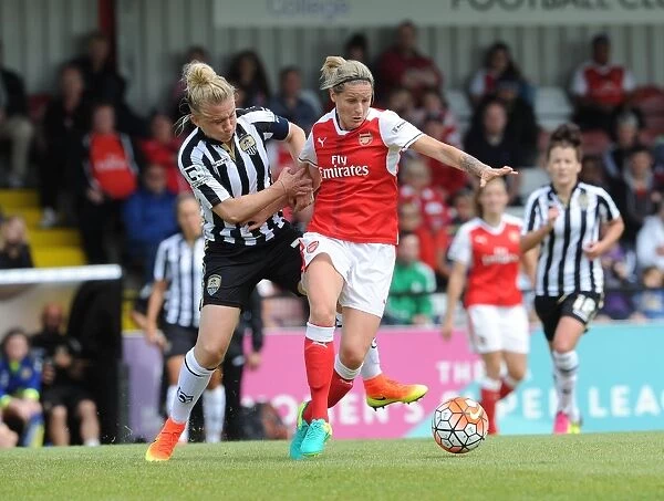 Kelly Smith (Arsenal) Laura Bassett (Notts County). Arsenal Ladies 2: 0 Notts County