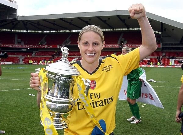 Kelly Smith Celebrates FA Cup Victory with Arsenal