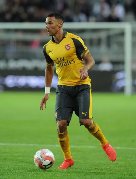 Framed Print : Kieran Gibbs in Action: Arsenal vs Viking FK (2016-17 Pre-Season Friendly)