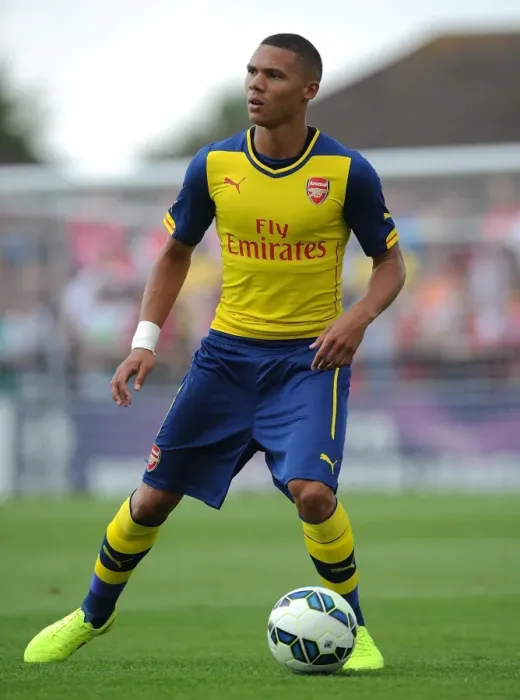 Framed Print : Kieran Gibbs in Action: Arsenal's Pre-Season Friendly against Borehamwood