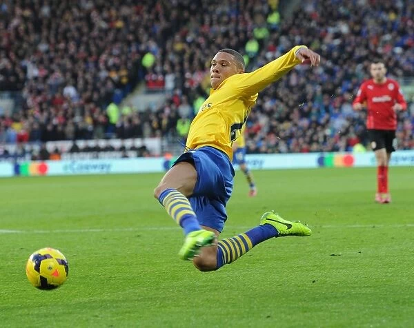 Kieran Gibbs in Action: Cardiff City vs. Arsenal, Premier League 2013-14