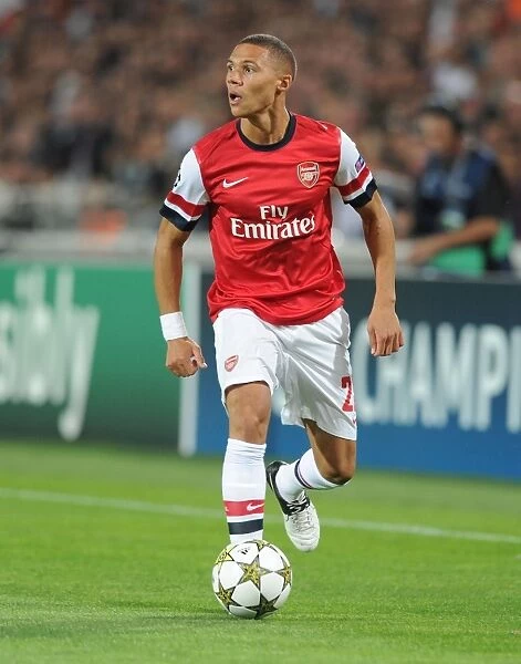 Kieran Gibbs in Action: Montpellier v Arsenal, UEFA Champions League 2012-13