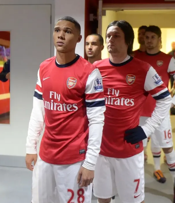 Framed Print : Kieran Gibbs (Arsenal). Arsenal 0: 0 Chelsea. Barclays Premier League. Emirates Stadium, 23  /  12  /  13