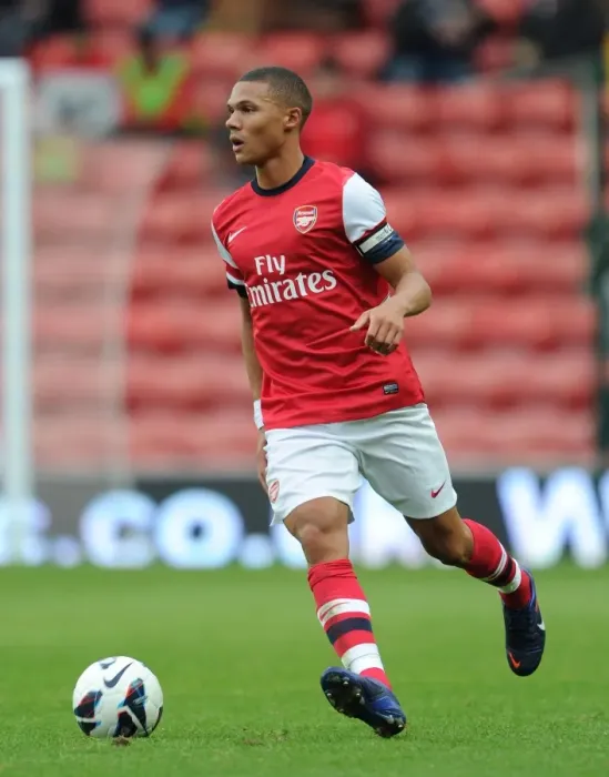 Framed Print : Kieran Gibbs (Arsenal). Arsenal 1: 0 Anderlecht. The Markus Liebherr Memorial Cup