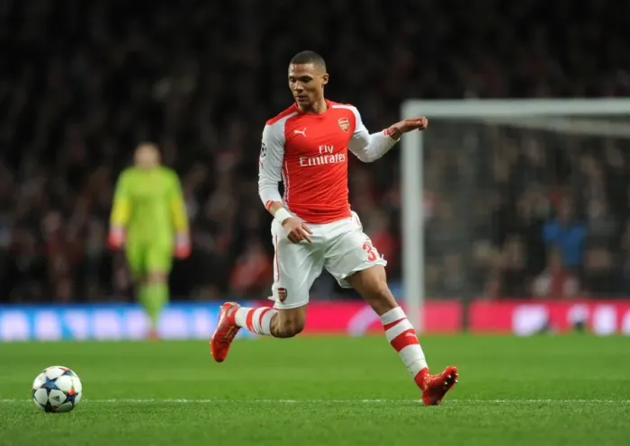 Framed Print : Kieran Gibbs (Arsenal). Arsenal 1: 3 AS Monaco. UEFA Champions League. Emirates Stadium, 25 / 2 / 15 Framed Print : Kieran Gibbs (Arsenal). Arsenal 1: 3 AS Monaco. UEFA Champions League. Emirates Stadium, 25 / 2 / 15