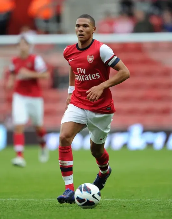 Framed Print : Kieran Gibbs in Pre-Season Action: Arsenal vs. Anderlecht (2012-13)