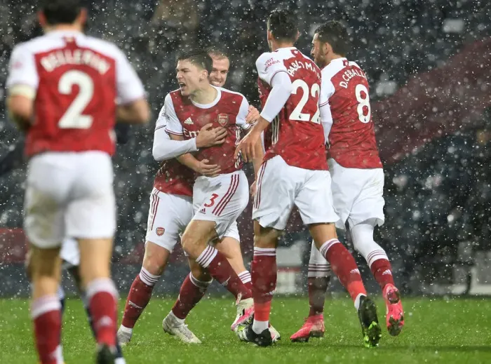 Framed Print : Kieran Tierney Scores First Arsenal Goal: Arsenal's Triumph Over West Bromwich Albion in Premier League 2020-21 Framed Print : Kieran Tierney Scores First Arsenal Goal: Arsenal's Triumph Over West Bromwich Albion in Premier League 2020-21