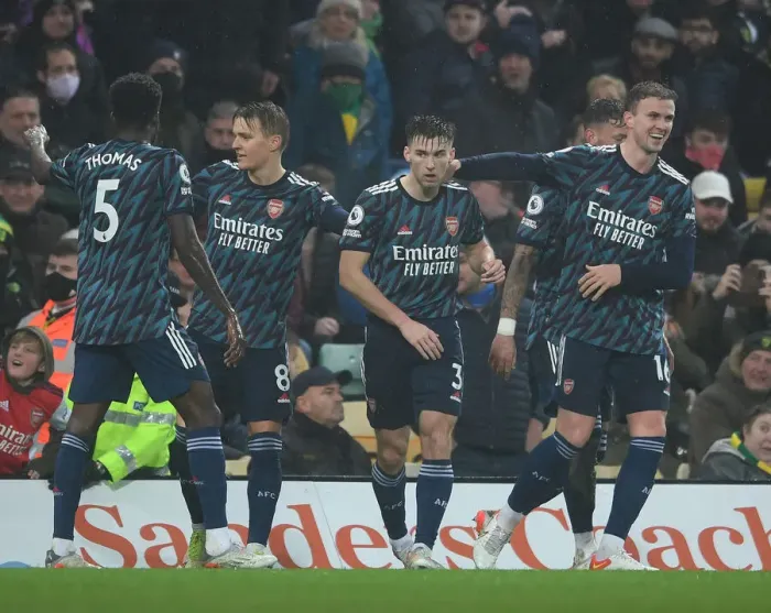 Framed Print : Kieran Tierney Scores His Second Goal: Arsenal's Triumph Over Norwich City