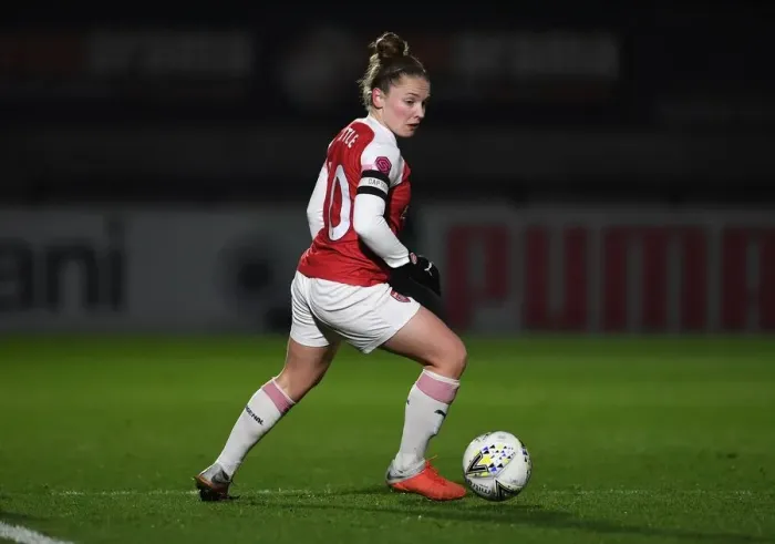 Framed Print : Kim Little in Action: Arsenal Women vs Birmingham City Women - FA WSL Cup Match