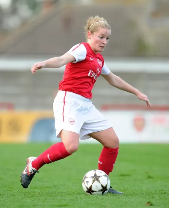 Framed Print : Kim Little (Arsenal). Arsenal Ladies 5: 1 Rayo Vallecano. Womens UEFA Champions League