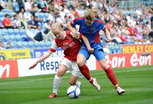 Kim Little (Arsenal) Corinne Yorston (Bristol). Arsenal Ladies 2: 0 Bristol Academy