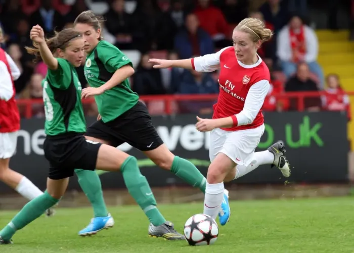 Framed Print : Kim Little (Arsenal) Nikoleta Nikolic (ZFK). Arsenal Ladies 9: 0 ZFK Masinac Framed Print : Kim Little (Arsenal) Nikoleta Nikolic (ZFK). Arsenal Ladies 9: 0 ZFK Masinac