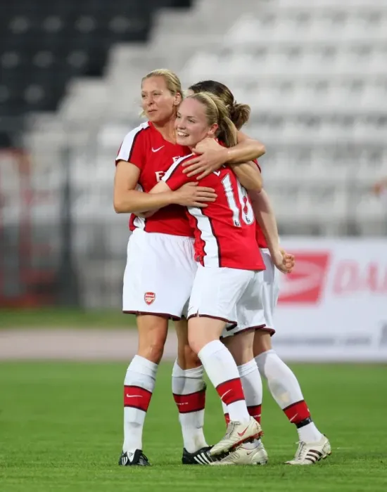 Framed Print : Kim Little celebrates scoring her 1st goal Arsenal s