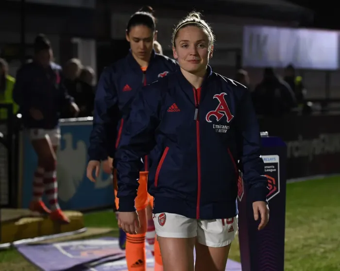 Framed Print : Kim Little Leads Arsenal in FA WSL Clash Against Brighton Hove Albion