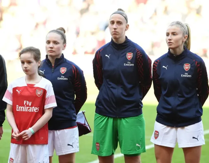 Framed Print : Kim Little, Sari van Veenendaal and Leah Williamson (Arsenal)