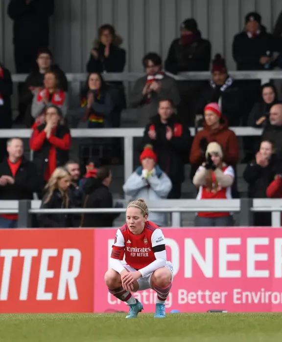 Framed Print : Kim Little's Emotional Reaction: Arsenal FC's FA WSL Clash vs Manchester United