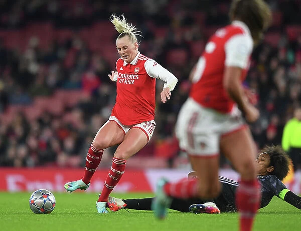 Kim Little's Unwavering Focus: Arsenal FC's Star Player in the Changing Room Before Arsenal vs. Olympique Lyonnais, UEFA Women's Champions League 2022-23