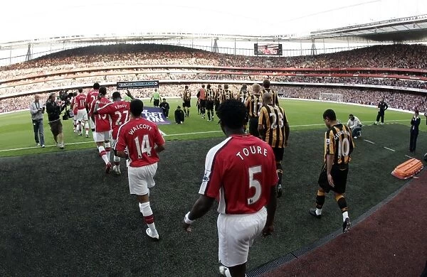 Kolo Toure (Arsenal) follows the rest of his team out of the players tunnel