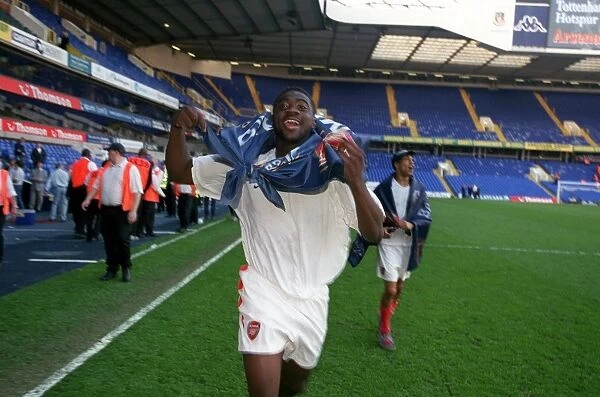 Kolo Toure (Arsenal) celebrates winning the league. Tottenham Hotspur v Arsenal