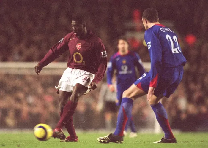 Framed Print : Kolo Toure (Arsenal) John O Shea (Man Utd). Arsenal 0: 0 Manchester United