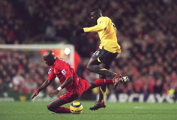 Kolo Toure (Arsenal) Momo Sissoko (Liverpool). Liverpool 1:0 Arsenal