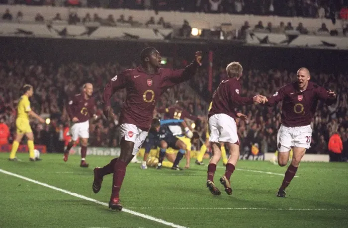 Framed Print : Kolo Toure's Historic Goal: Arsenal Takes the Lead Against Villareal in the 2006 UEFA Champions League Semi-Final at Highbury
