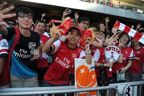 SO KON PO, HONG KONG - JULY 29: Arsenal fans before the pre-season Asian Tour friendly match between Kitchee FC
