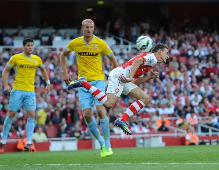 Framed Print : Koscielny Scores Under Pressure: Arsenal vs. Crystal Palace, Premier League 2014 Framed Print : Koscielny Scores Under Pressure: Arsenal vs. Crystal Palace, Premier League 2014