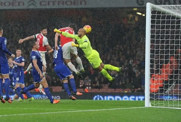 Koscielny Scores His Second Goal: Arsenal vs. Everton, 2015 / 16 Premier League
